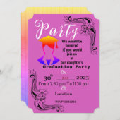 学位を修了する 招待状 (正面/裏面)