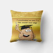 学位を持つ卒業ポテトキャラクター クッション (裏面)