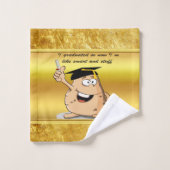 学位を持つ卒業ポテトキャラクター バスタオルセット (ウォッシュタオル)