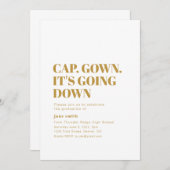 学位記授与式のご案内 キャップとドレスの学位記授与式 招待状 (正面/裏面)