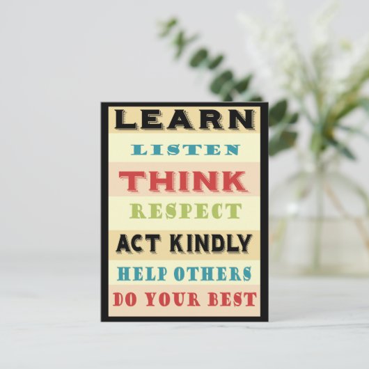 学先生 ポストカード (スタンド正面)