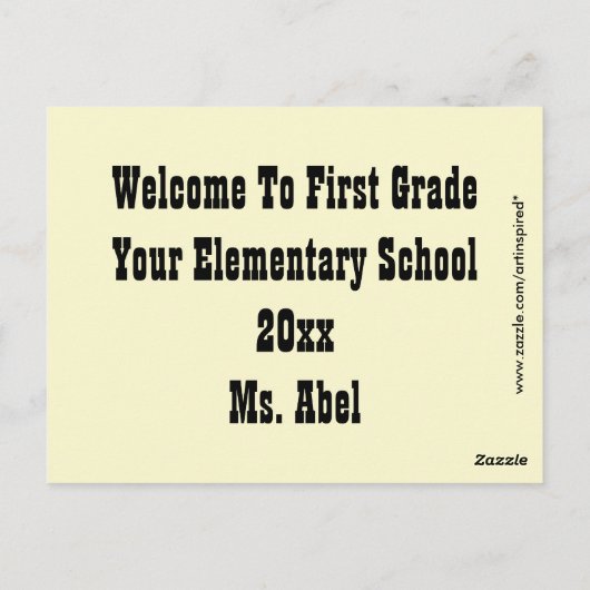 学先生 ポストカード (裏面)