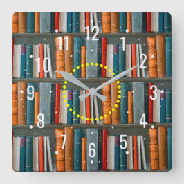 学園学及び読図書室 スクエア壁時計