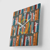 学園学及び読図書室 スクエア壁時計 (傾斜)