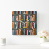 学園学及び読図書室 スクエア壁時計 (ホーム)