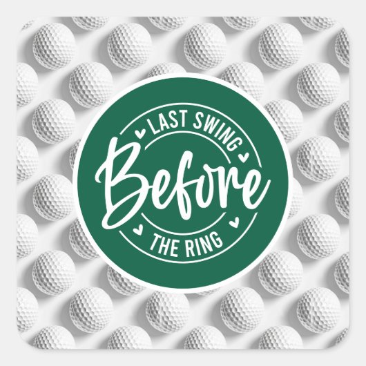 学士おもしろいゴルファー用ゴルフことわざ スクエアシール (正面)