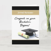 学士カスタマイズ学位の卒業証書 カード (正面)