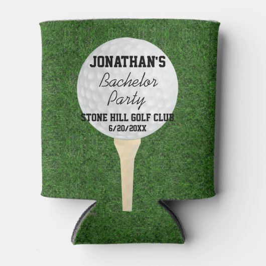 学士ゴルフパーティー又は誕生日ゴルフパーティー 缶クーラー (正面)