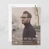 学士バチェロレッテ独身のハッピーホリデイズカード ポストカード (正面/裏面)