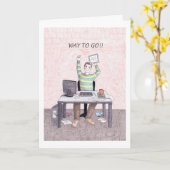 学士号の授与おめでとう カード (黄色い花)