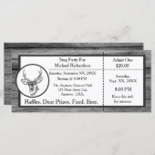 学士号またはスタグパーティースタグヘッド招待状チケット (正面/裏面)