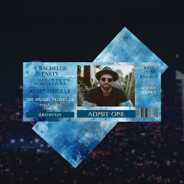 学士号またはStagパーティーフォト招待状チケット 招待状