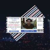 学士号またはStagパーティーフォト招待状チケット 招待状