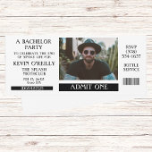 学士号またはStagパーティーフォト招待状チケット 招待状