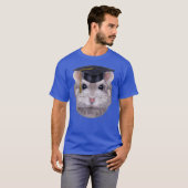 学士号を身に着けたグレー・ドワーフ・ハムスター Tシャツ (正面フル)