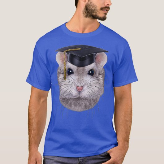 学士号を身に着けたグレー・ドワーフ・ハムスター Tシャツ (正面)