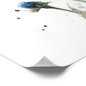 学士号ボタンフラワーアートプリントポスター ポスター (角)