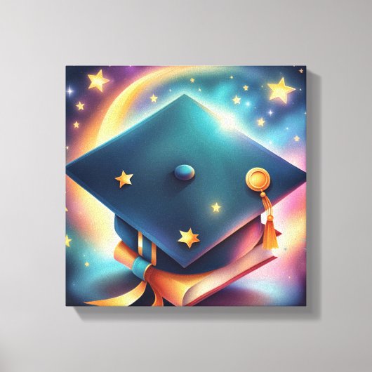 学士号取得おめでとうございます キャンバスプリント (正面)