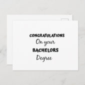 学士号取得おめでとう ポストカード (正面/裏面)