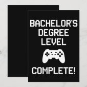 学士号取得レベルのゲーマー 招待状 (正面/裏面)