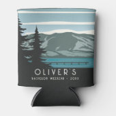 学士号素朴週末キャンピングトリップフォレストウッズ 缶クーラー (正面)