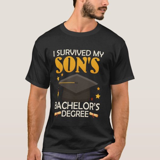 学士号 私は息子の学士号を乗り越えた Tシャツ (正面)