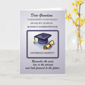 学士課程と学校のカスタマイズが可能 カード (黄色い花)