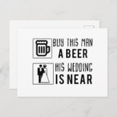 学士買この人はビール結婚を飲んですぐ近くに 案内ポストカード (正面/裏面)