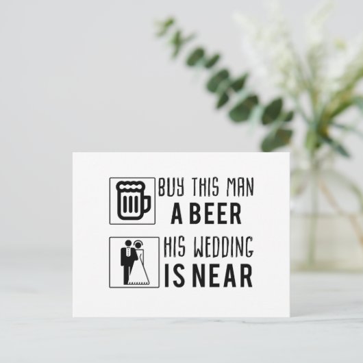 学士買この人はビール結婚を飲んですぐ近くに 案内ポストカード (スタンド正面)