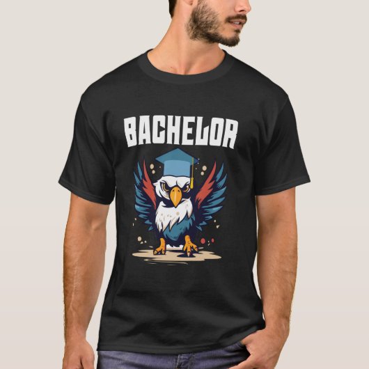 学士 学位 学士号 男子会 独身最後のパーティー Tシャツ (正面)