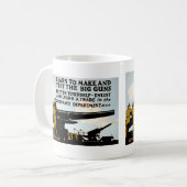 学大砲を作ってテストする! コーヒーマグカップ (正面左)