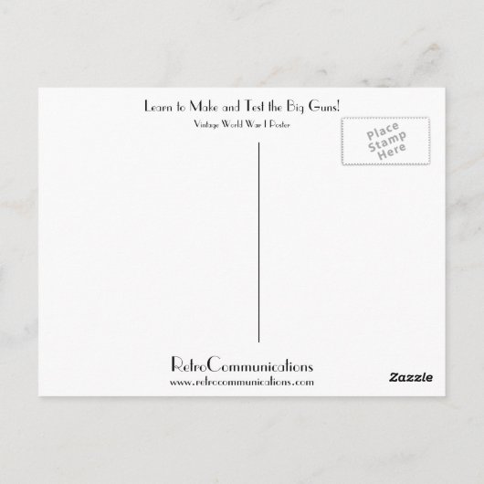 学大砲を作って試験する! ポストカード (裏面)