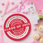 学年と学校の色彩卒業パーティー ペーパープレート (パーティー)