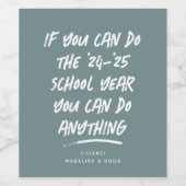 学年の先生評価インスピレーションおもしろい ワインラベル (シングルラベル)