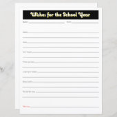 学年の親の願いプリント (正面/裏面)