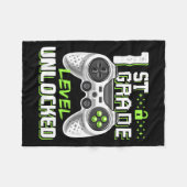 学年レベルのロック解除ゲーマー小学生の最初の日 フリースブランケット (正面(横))