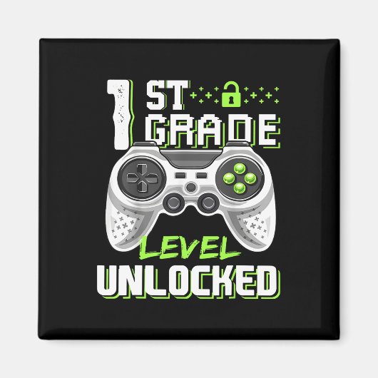 学年レベルのロック解除ゲーマー小学生の最初の日 マグネット (正面)