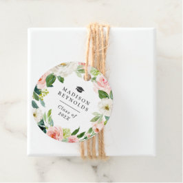 学年卒業エレガント赤面ピンクフローラ フェイバータグ