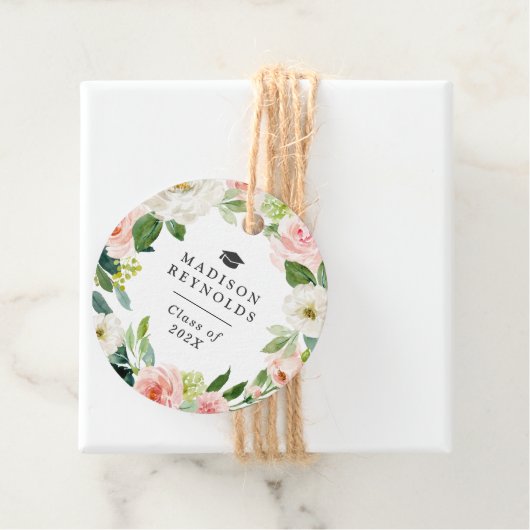 学年卒業エレガント赤面ピンクフローラ フェイバータグ (インサイチュ)