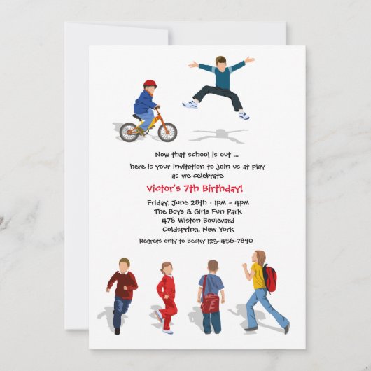 学年度末の招待状 招待状 (正面)