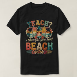 学年末のレトロ教師サマーブレイクのダジャレ Tシャツ
