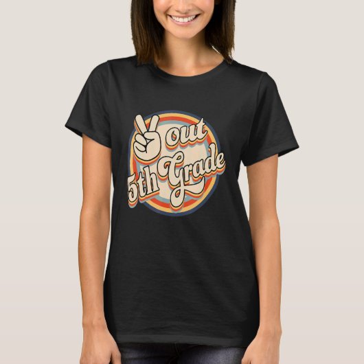 学年5年生の終わりに平和 Tシャツ (正面)