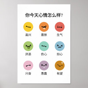 学感覚感情(中国語) ポスター