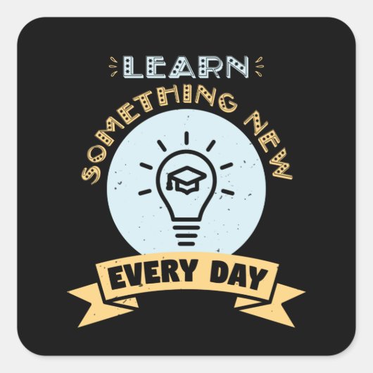 学日に新しいもの スクエアシール (正面)