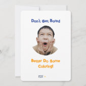 学日本のArt Coloring Flashcards Game 招待状 (裏面)