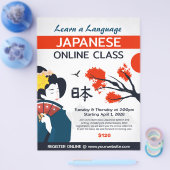 学日本のLanguage Class Flyerテンプレート チラシ (シングル)