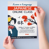 学日本のLanguage Class Flyerテンプレート チラシ (手)
