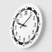 学時計 – 真夜中ブラック ラージ壁時計 (傾斜)