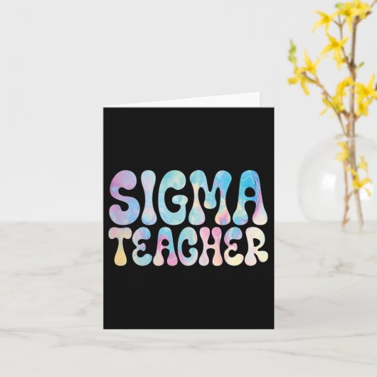 学期に戻るシグマ先生ミーム愛好家ユーモアWom カード (黄色い花)