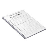 学期の授業日程 – 白黒 ノートブック (右側)